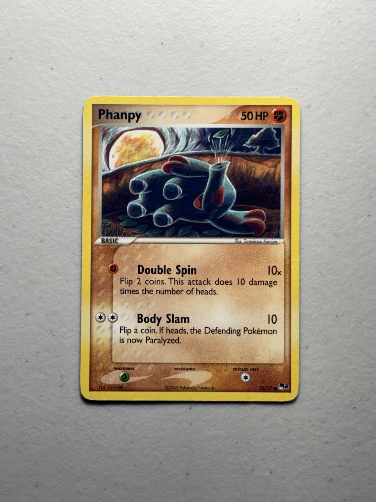 Phanpy 15/17 Pokemon POP Series 2 Common Card 2005