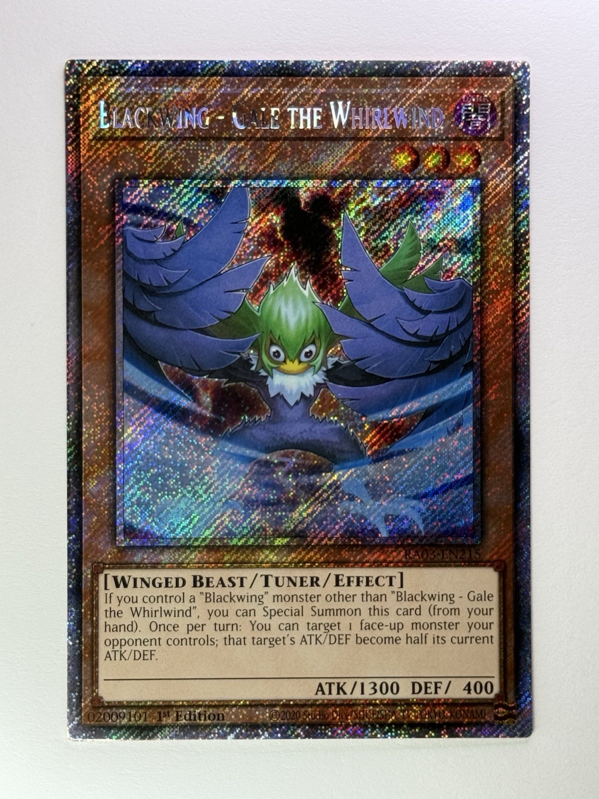 Blackwing – Gale the Whirlwind Platinum Secret Rare RA03-EN215 NM+