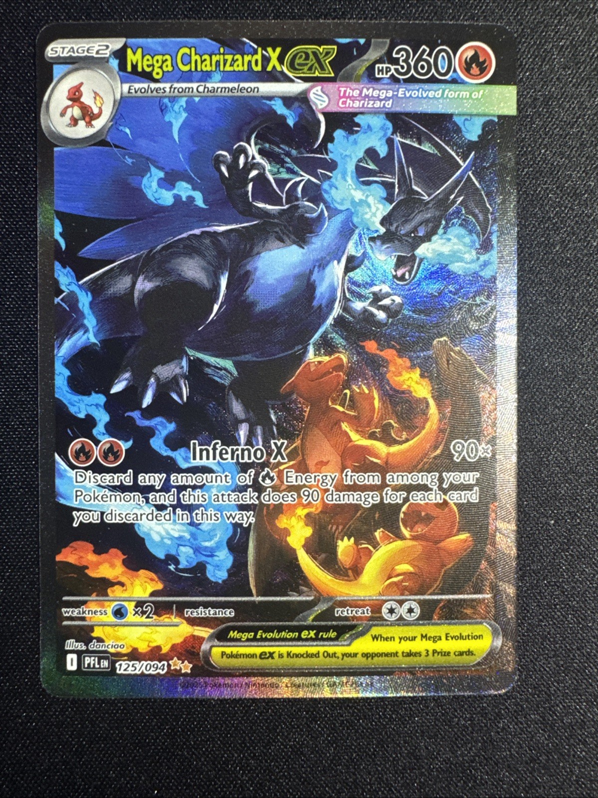 Mega Charizard x EX 125/094 Me02: Phantasmal Flames Holo