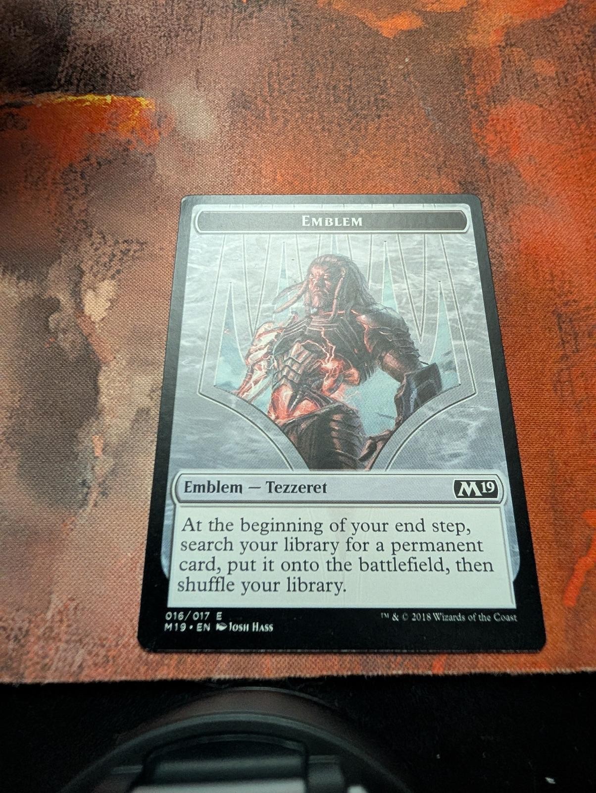 Emblem – Tezzeret, Artifice Master Token Magic: The Gathering Core Set 2019 NM