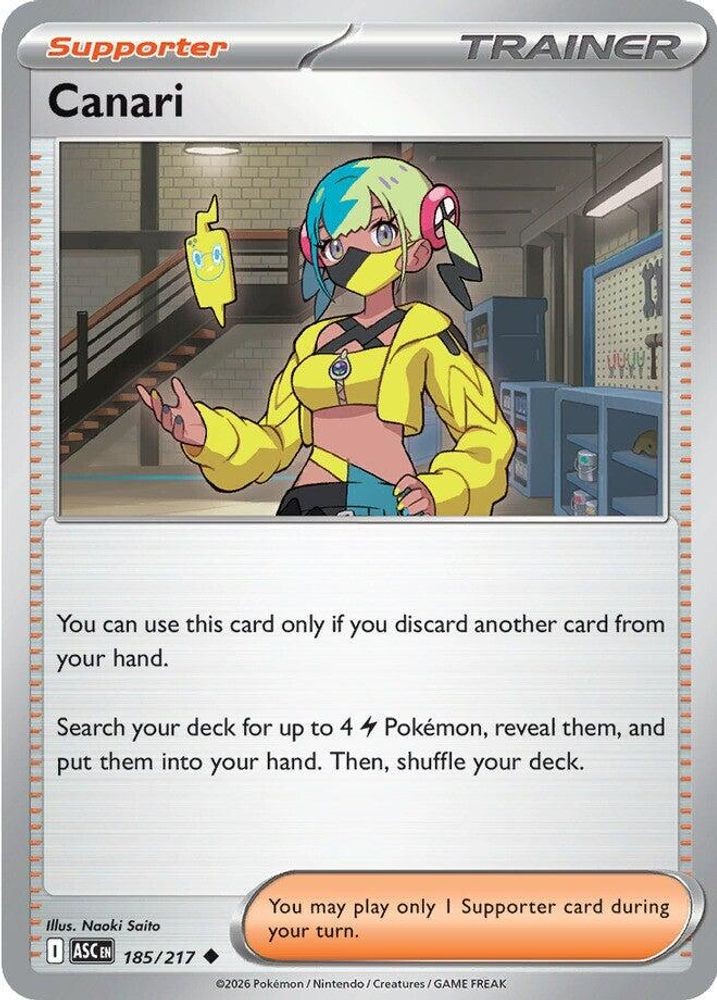 Canari 185/217 Uncommon Ascended Heroes Pokemon Near Mint