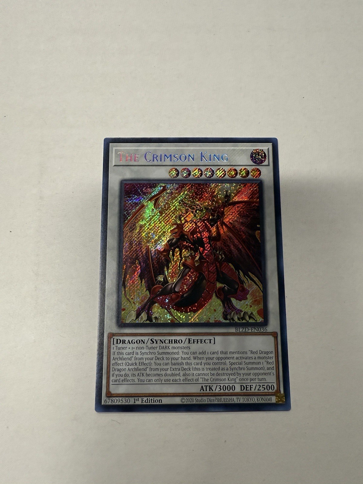 yugioh The Crimson King BLZD-EN036 secret rare