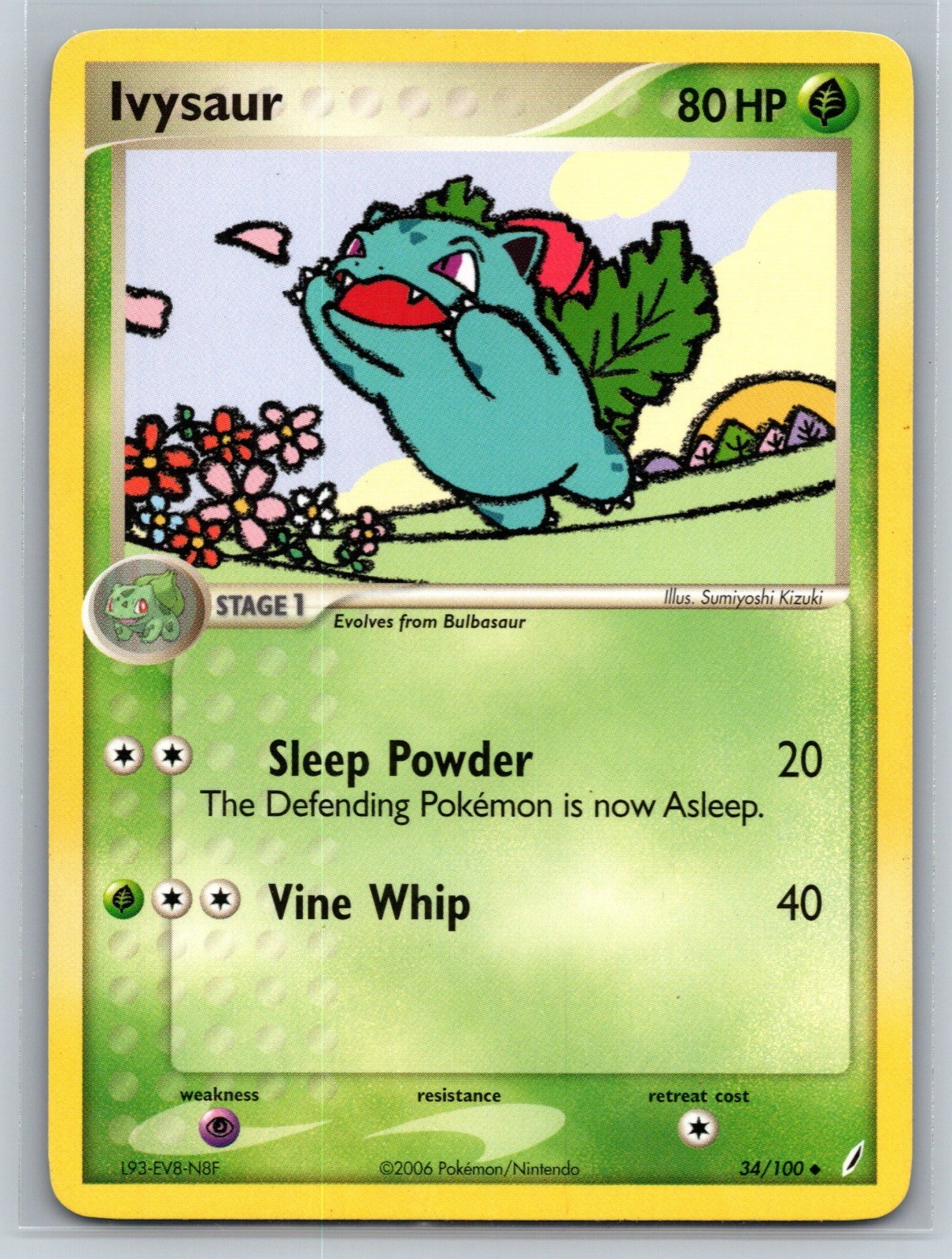 Ivysaur Uncommon Crystal Guardians 34/100 MP
