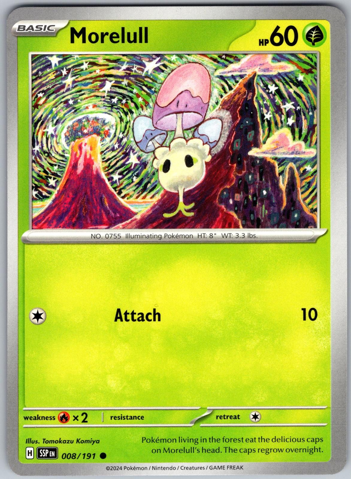 Morelull 008/191 Common Surging Sparks Pokemon Near Mint