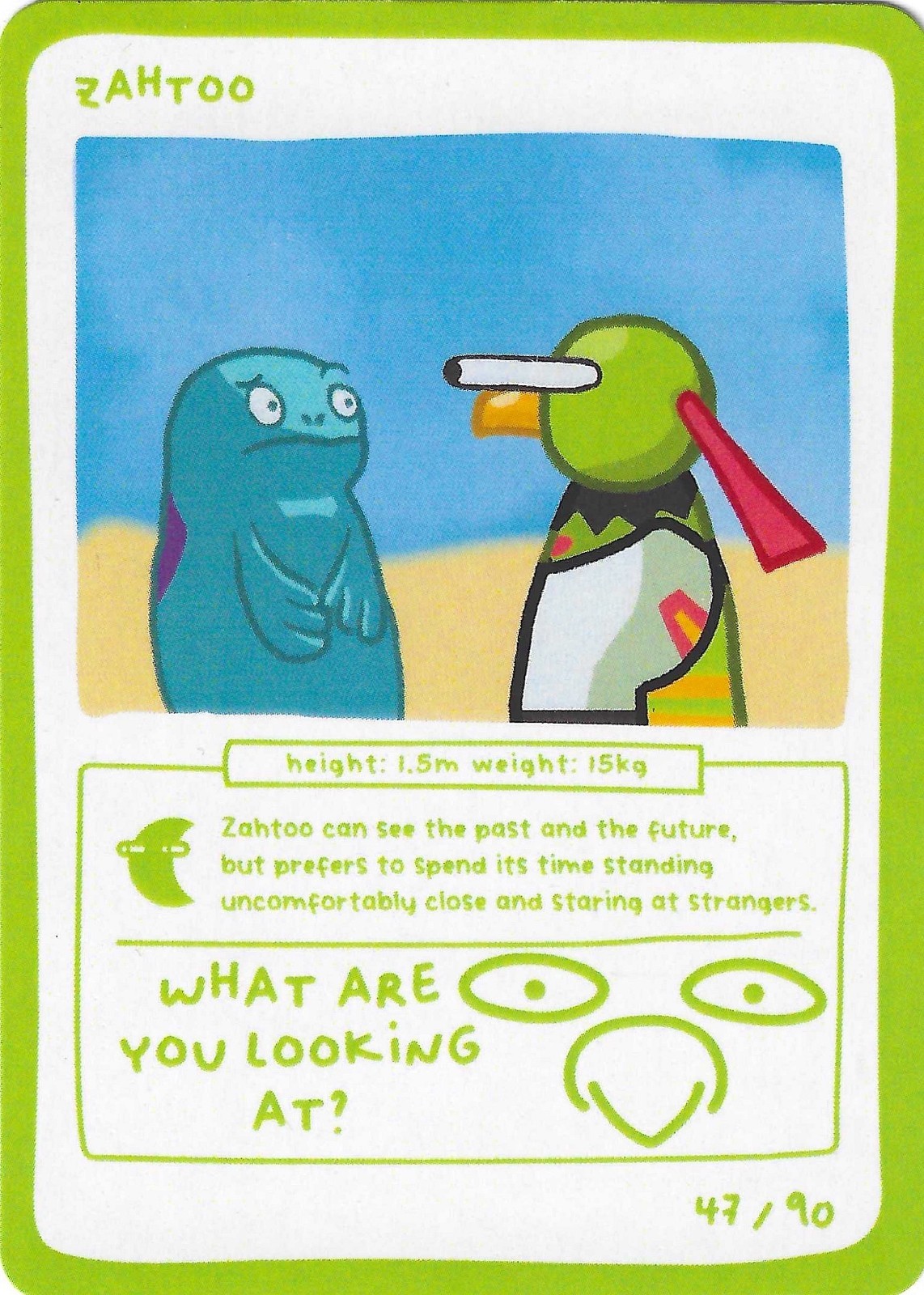 Zahtoo (Xatu) 47/90 – Pokedoodles Set 1 Fan Art – Pokemon Quagsire