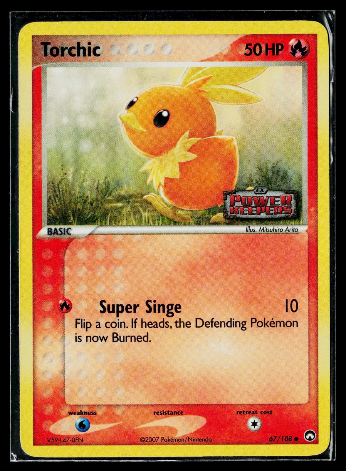 Pokémon Torchic 67/108 EX Power Keepers REVERSE HOLO DMG