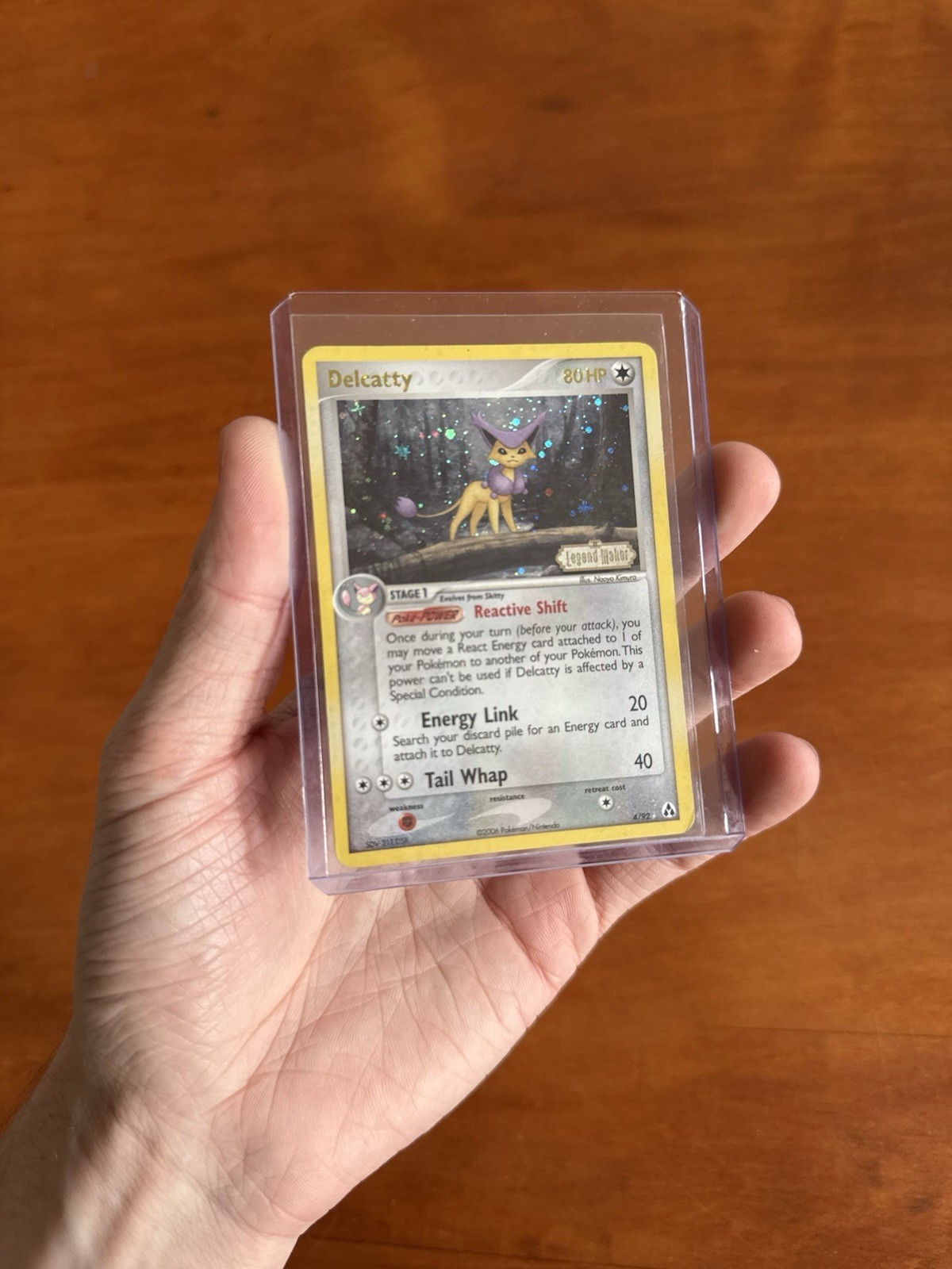 Pokemon Card – Delcatty Legend Maker 4/92 Rare Reverse Holo Stamped