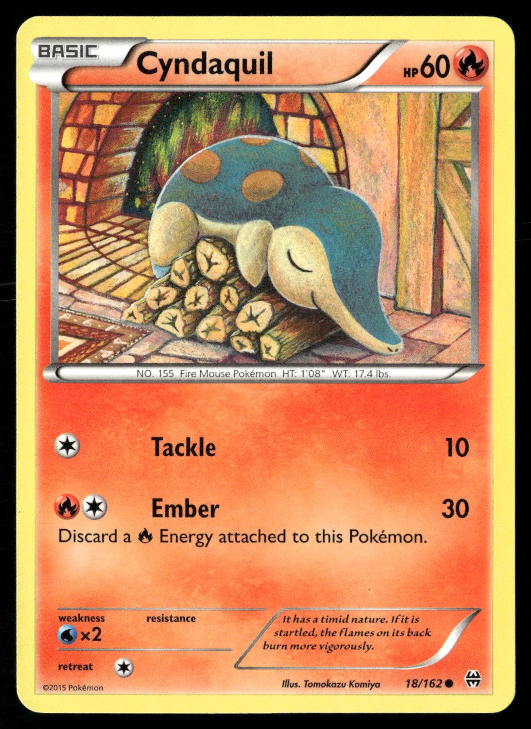 Cyndaquil 18/162 Common BREAKthrough Pokemon Lightly Played