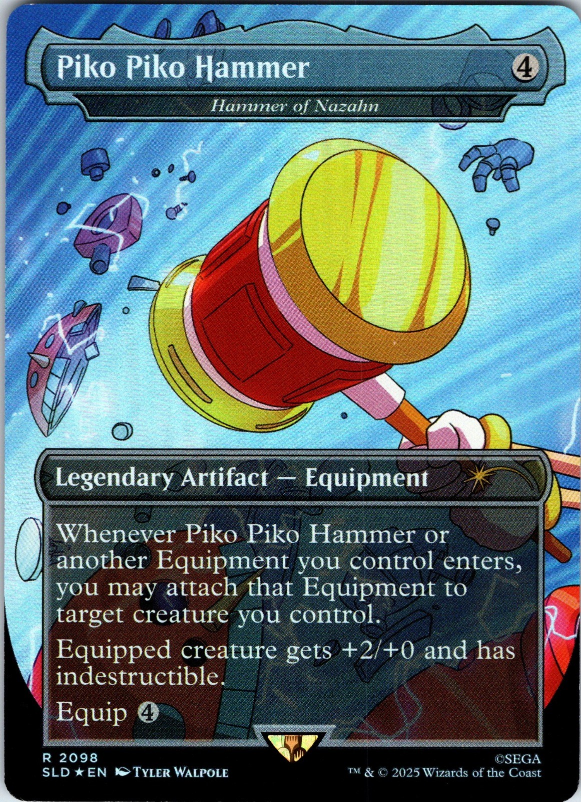 Piko Piko Hammer – Hammer of Nazahn Rainbow Foil R Secret Lair Drop 2098 NM