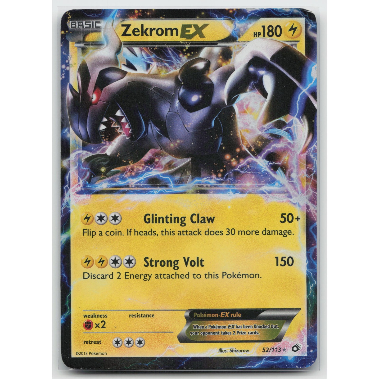 Zekrom-EX Holo Legendary Treasures 52/113 Ultra Rare HP Pokemon