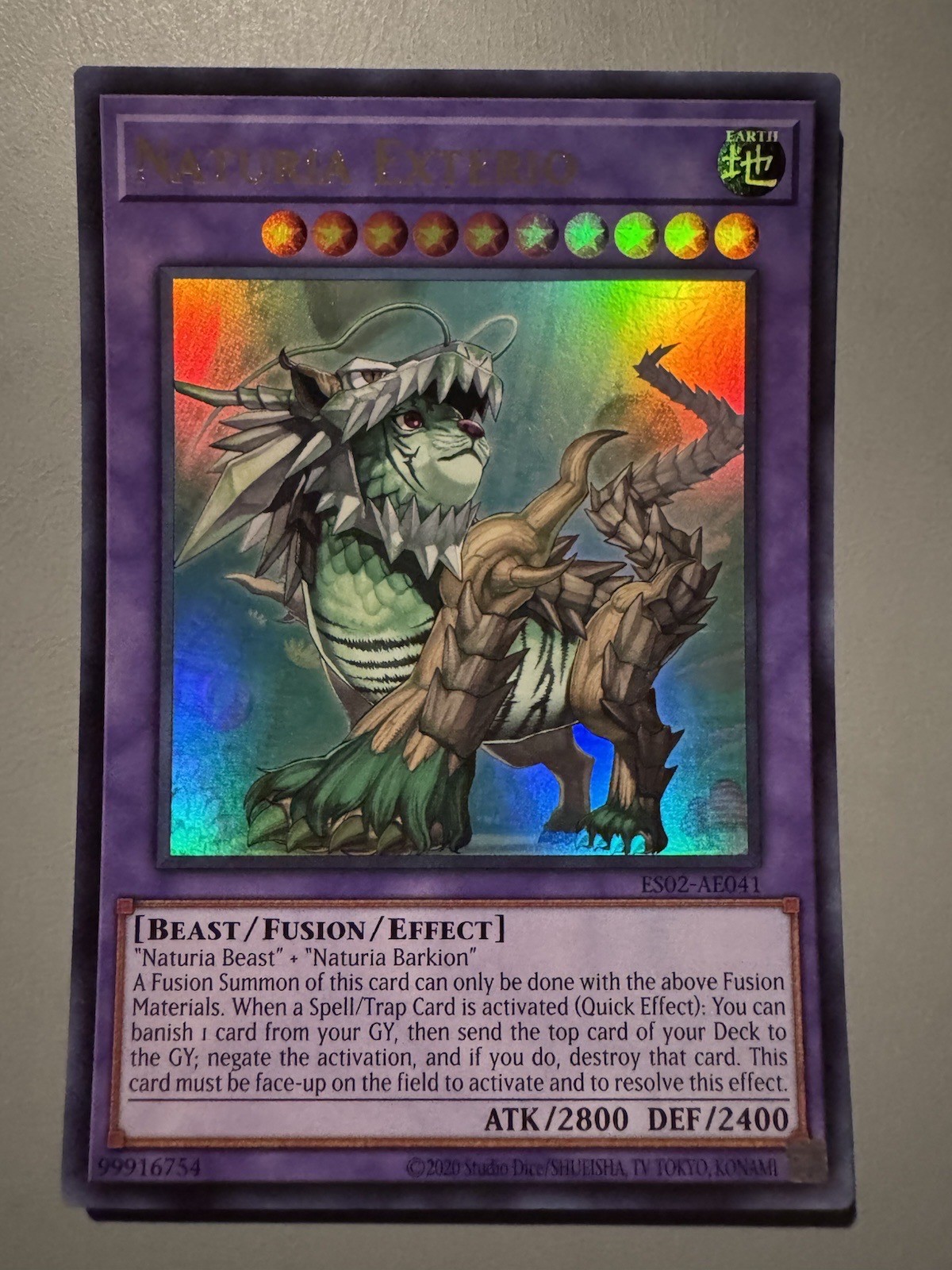 YUGIOH NATURIA EXTERIO ASIA ENGLISH EDITION ES02-AE041 ULTRA RARE