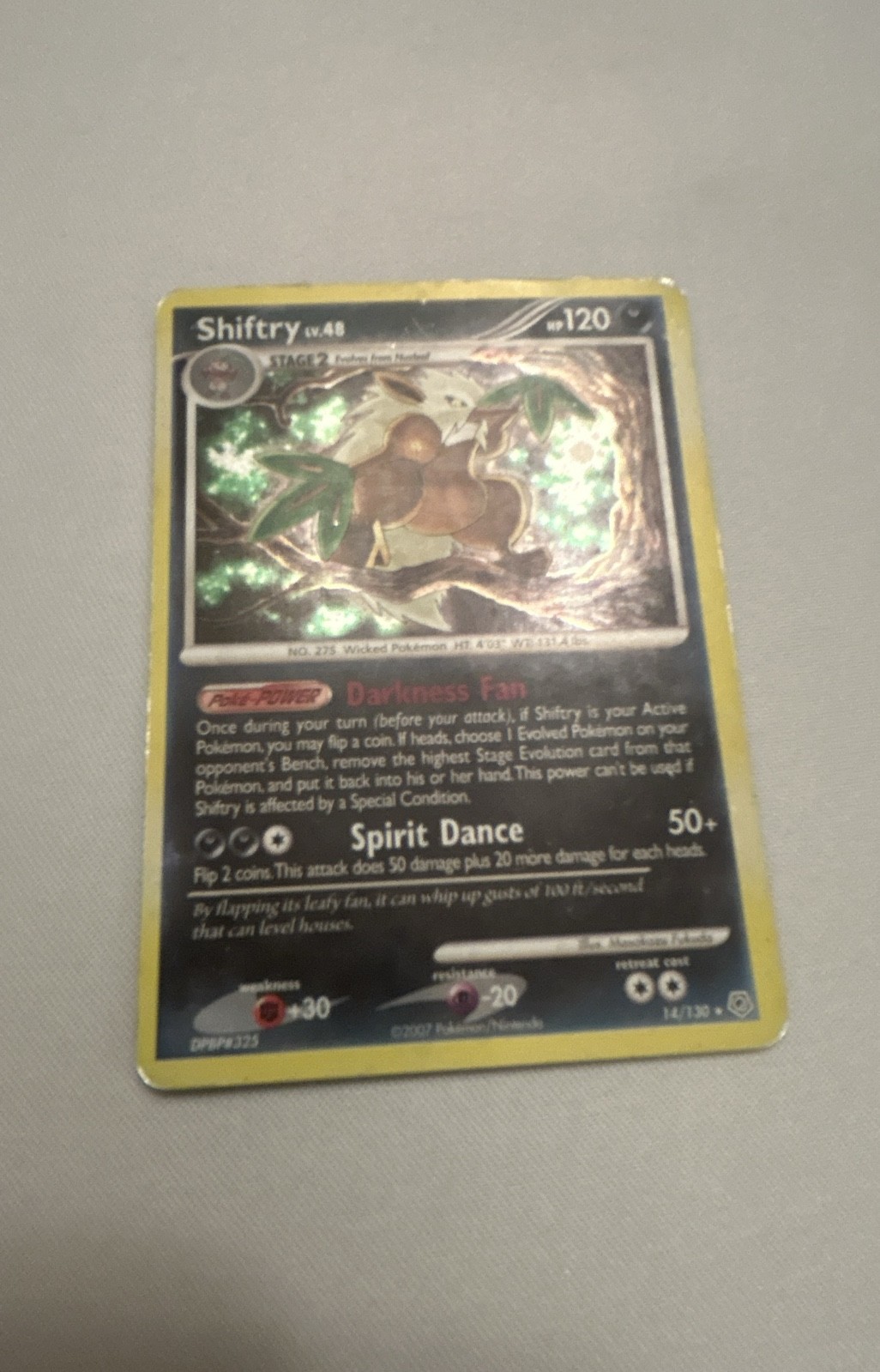 Shiftry 14/130 Diamond and Pearl Holo Mp (P1)