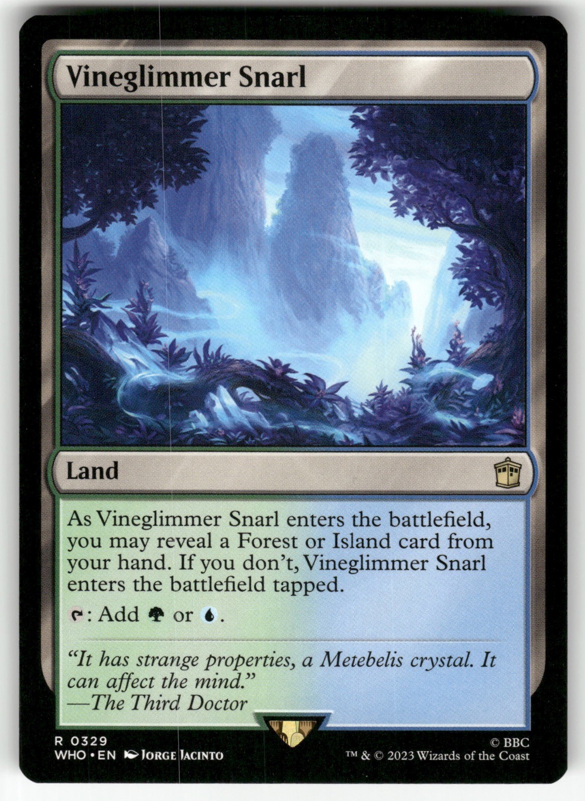 Vineglimmer Snarl 329 Rare Universes Beyond: Doctor Who Magic: The Gathering NM