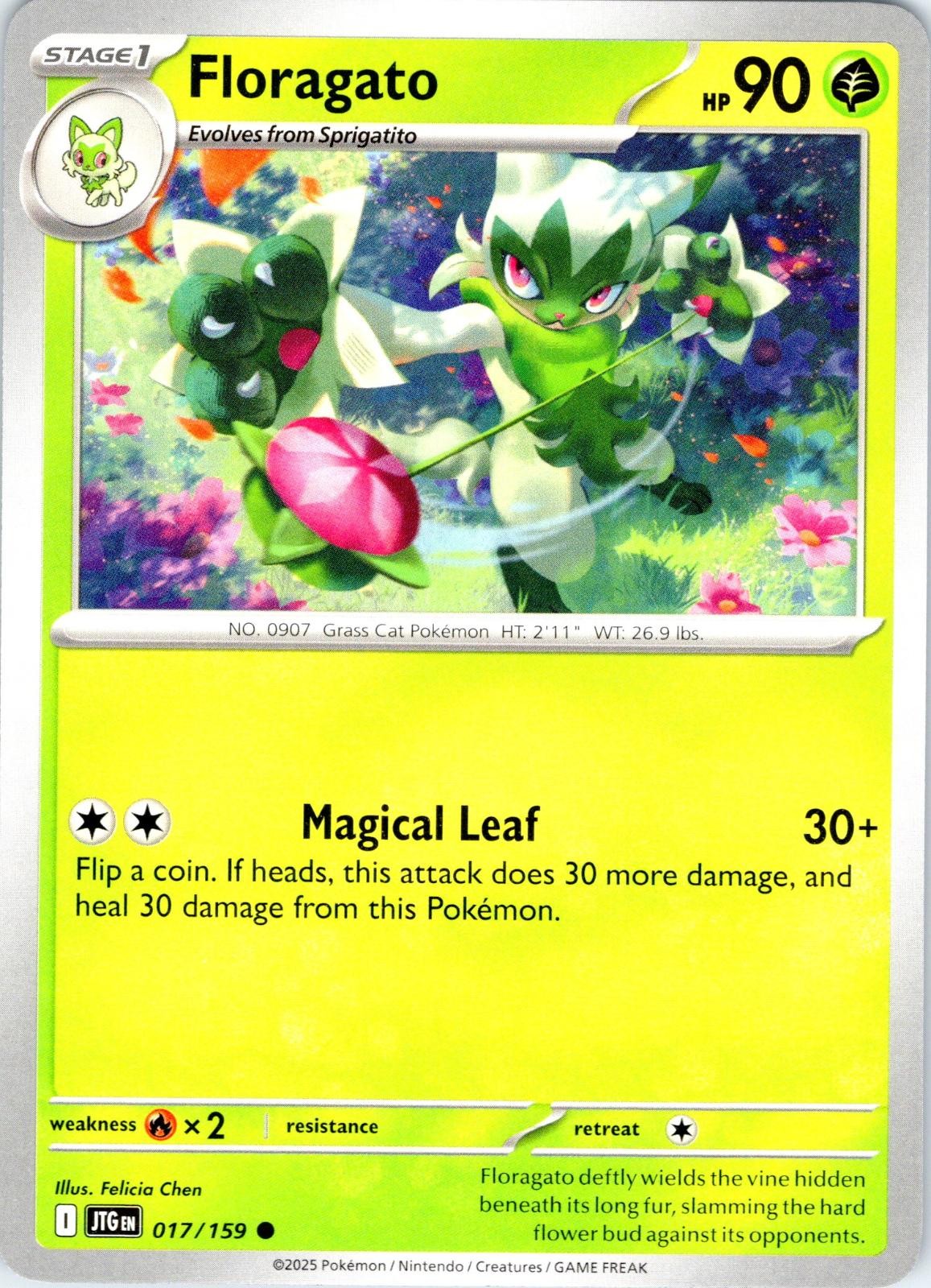 Floragato 017/159 Common Journey Together Pokemon Near Mint