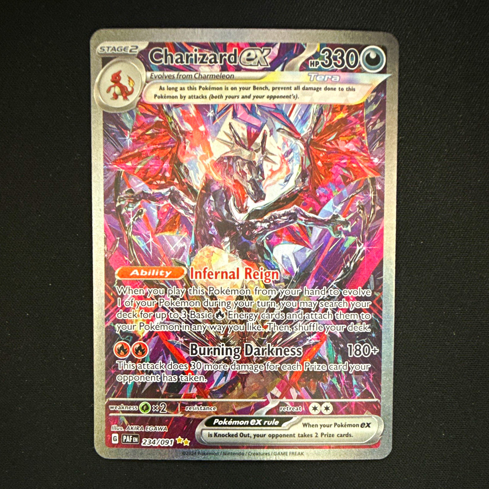 Pokémon TCG- Charizard ex Tera 234/091 Hyper Rare Holo ENG 2024 HP330