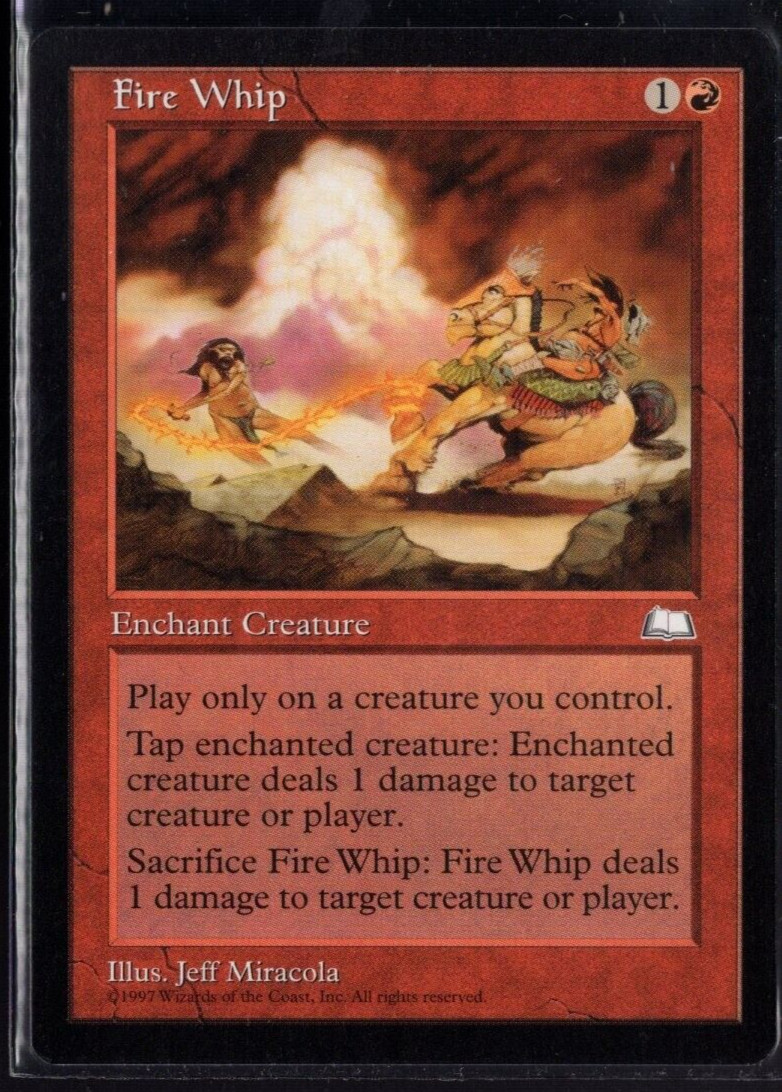 Fire Whip 1997 Common Vintage Weatherlight Magic The Gathering Near Mint