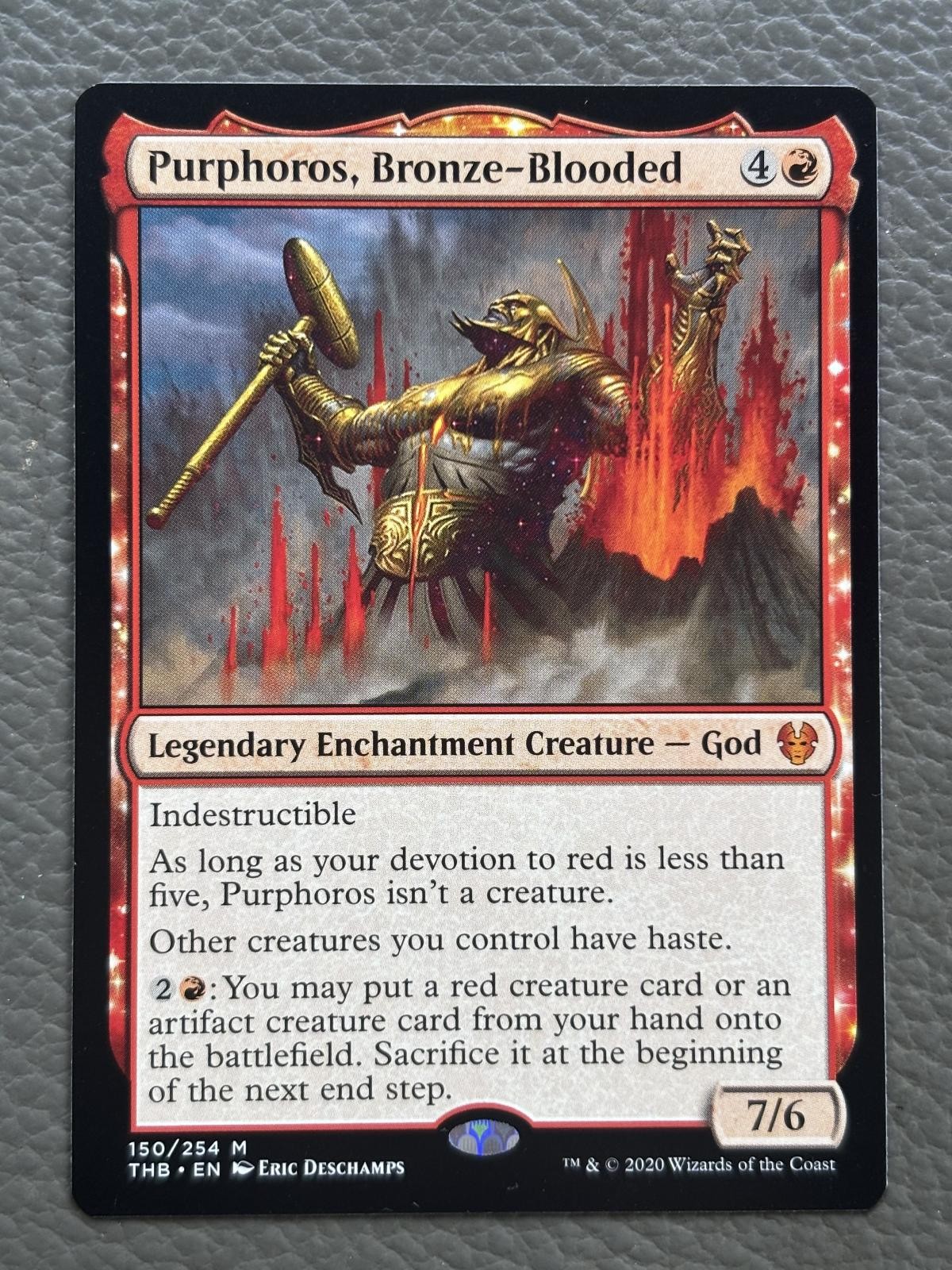 Purphoros, Bronze-Blooded 150 Mythic Theros Beyond Death Magic: The Gathering NM