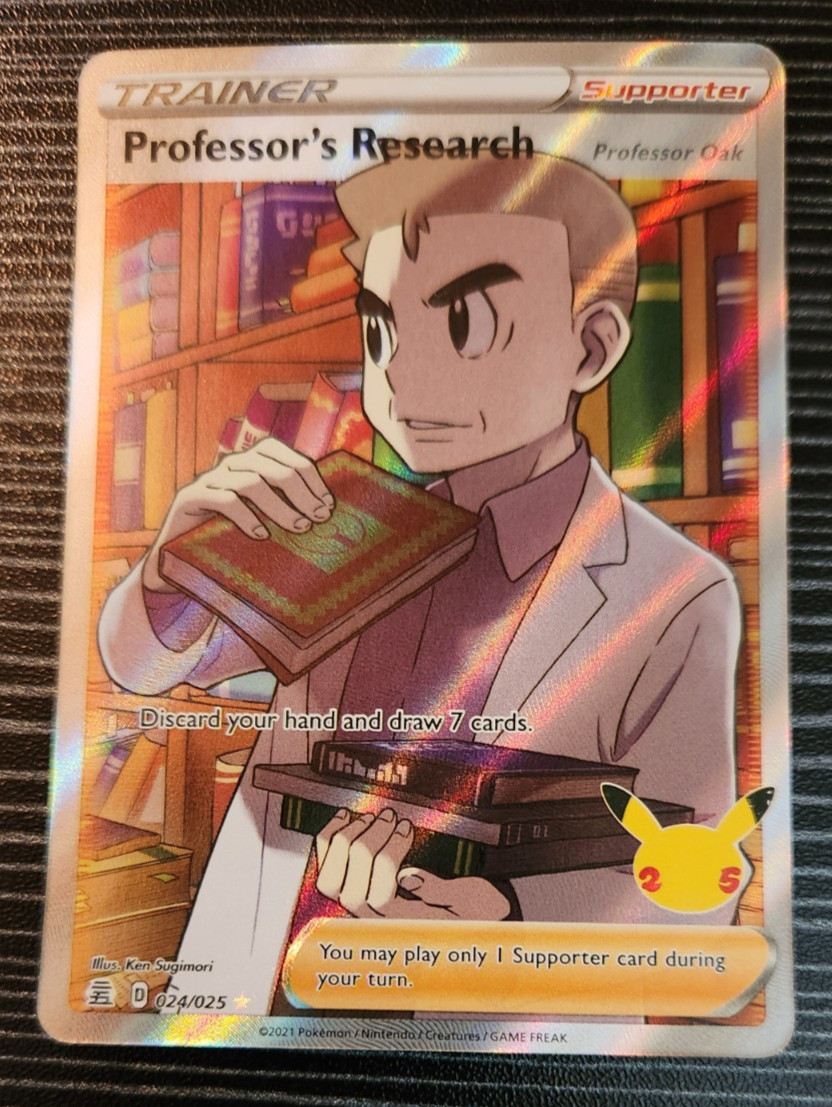 Pokemon Celebrations – PROFESSORS RESEARCH – Full Art Card 024/25 – 25th Anniver