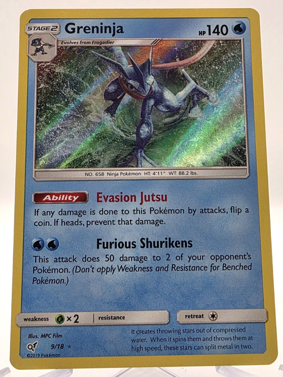 Greninja 9/18 Ultra Rare Detective Pikachu Pokemon Holo