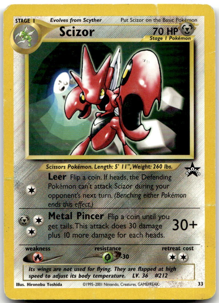 Scizor 33 Promo Wizards Black Star Promos Damaged
