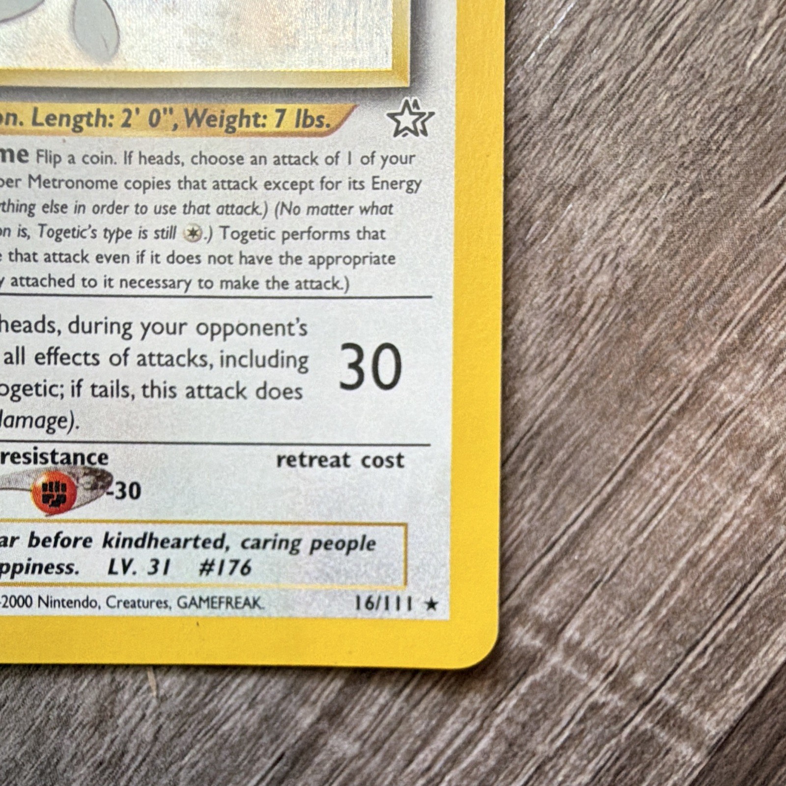 Pokemon Co. Pokemon TCG Togetic Neo Genesis 16/111 Holo Rare English 60HP