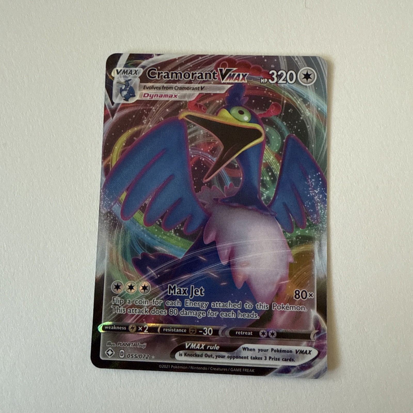 Cramorant VMAX 055/072 Ultra Rare Holo Shining Fates Pokemon Card