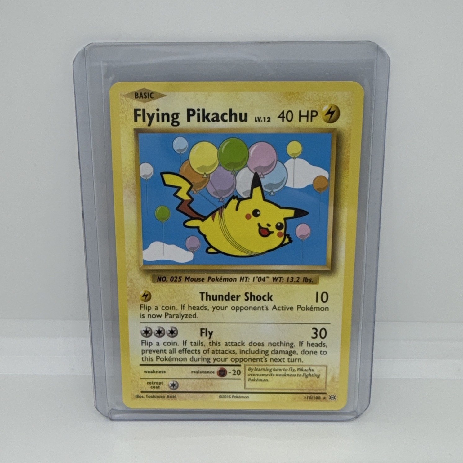 Pokemon TCG Flying Pikachu 110/108 Evolutions Regular Secret Rare English 2016