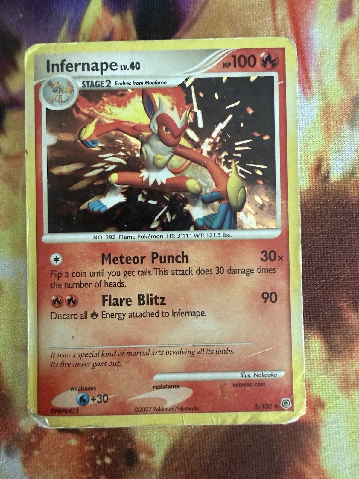 Infernape LV. 40 Holo Card Diamond & Pearl 5/130 Ultra Rare 2007 HP/DMG