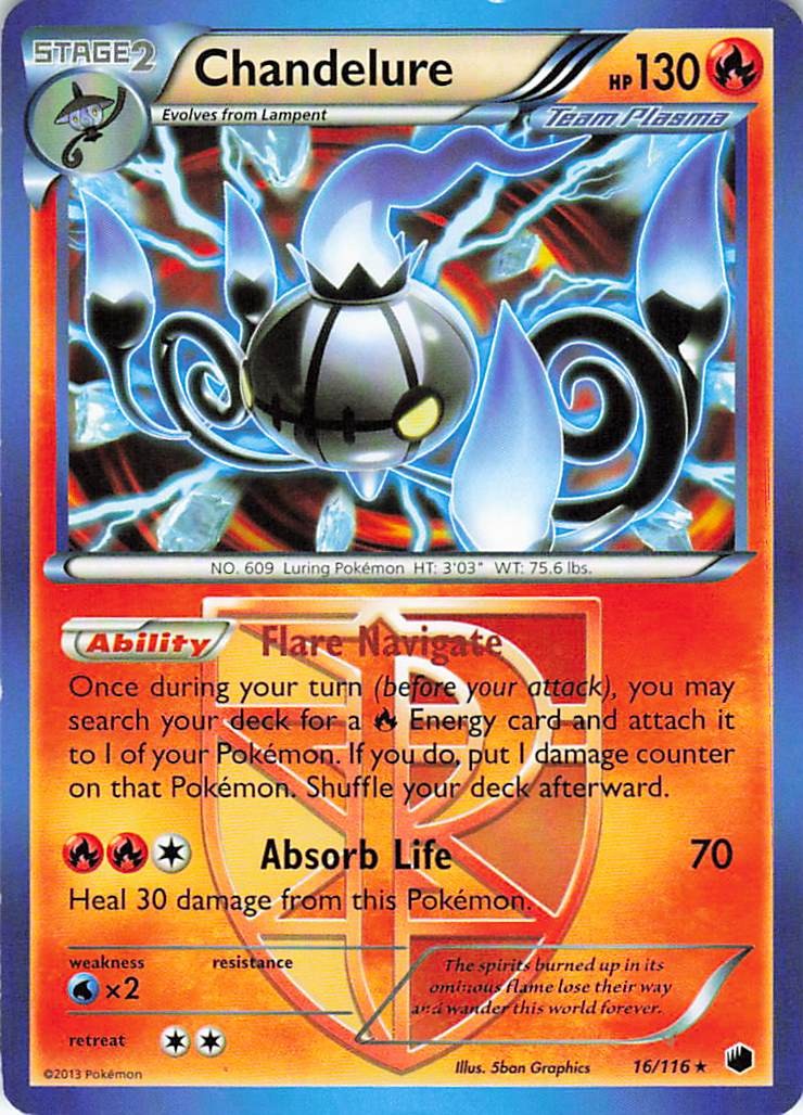 Chandelure (Team Plasma) – Plasma Freeze (PLF) 16/116 NON HOLO LP