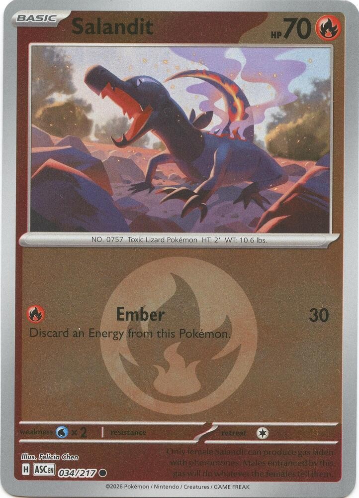 Salandit (Energy Symbol Pattern) 034/217 Reverse Holofoil ME: Ascended Heroes NM