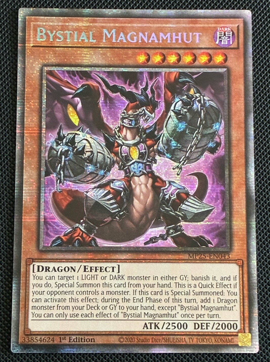 Yugioh! – Bystial Magnamhut MP25-EN043 Starlight Rare 2025 Mega Pack 1st Ed. NM