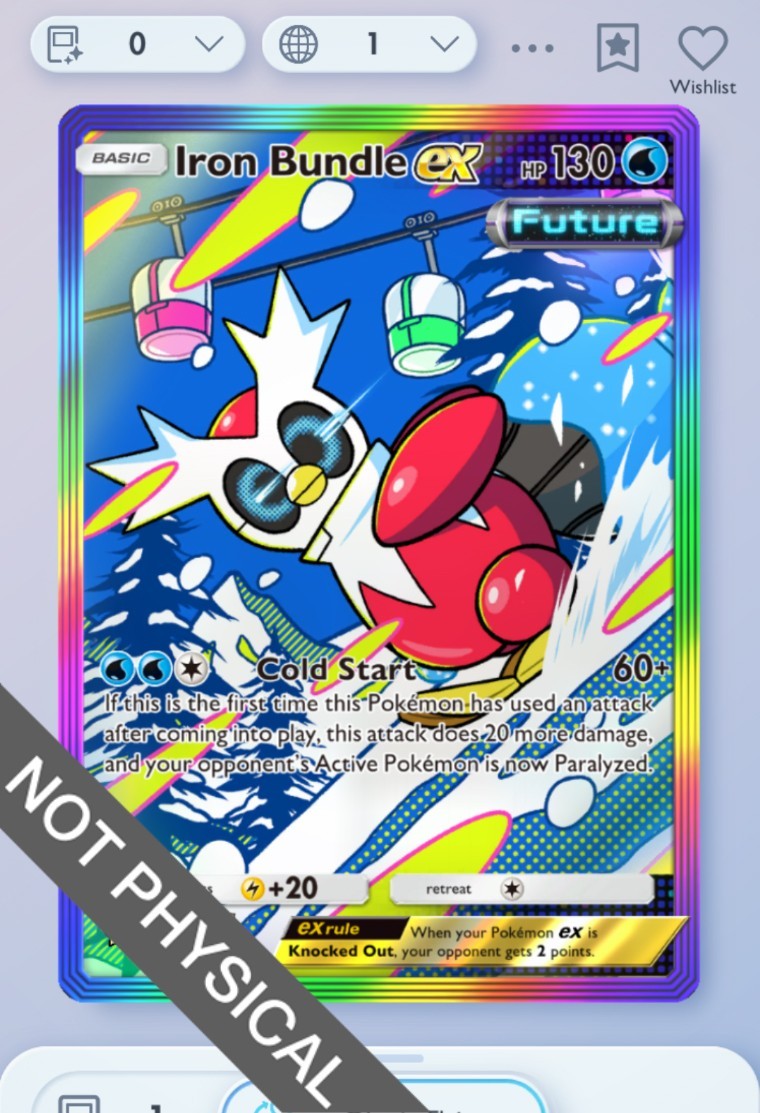 Pokemon TCG POCKET – Iron Bundle Rainbow Rare 2⭐, Paradox Drive, English