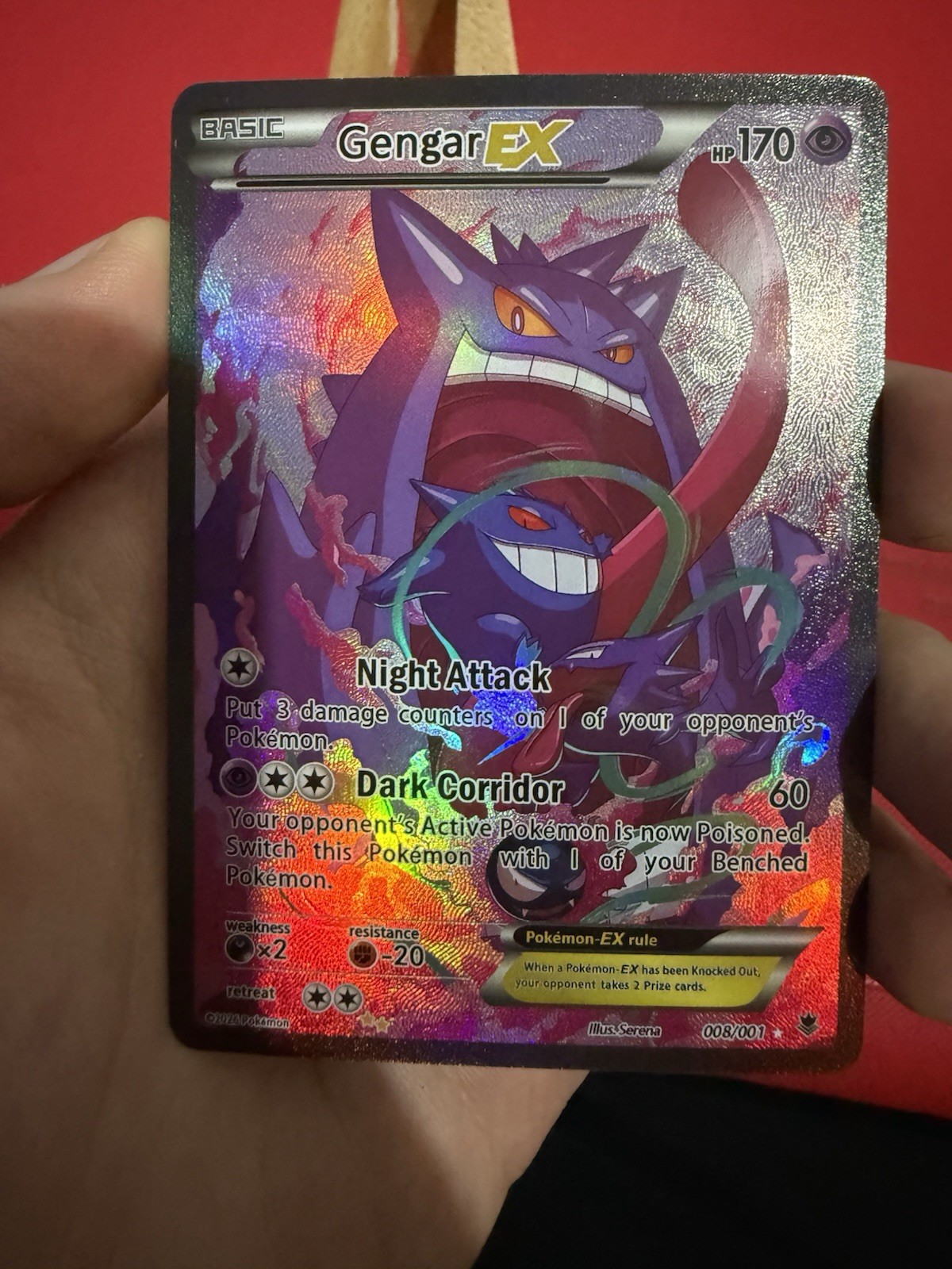 Gengar Mega Gengar Haunter Gastly Pokemon Card DISPLAY ART CARD