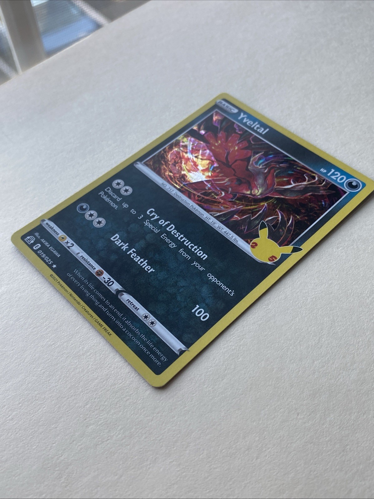Yveltal 19/25 2021 Pokemon Sword & Shield Celebrations Pokemon TCG – NM/LP