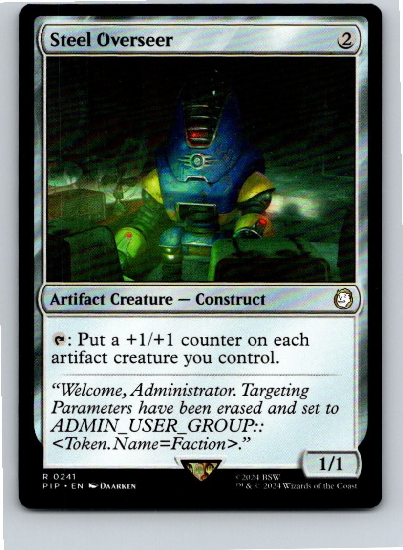 Magic the Gathering Steel Overseer Universes Beyond: Fallout MTG Free Shipping!
