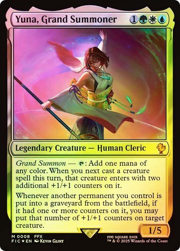 Yuna, Grand Summoner Foil NM MYTHIC Legendary MTG Commander: Final Fantasy Mint