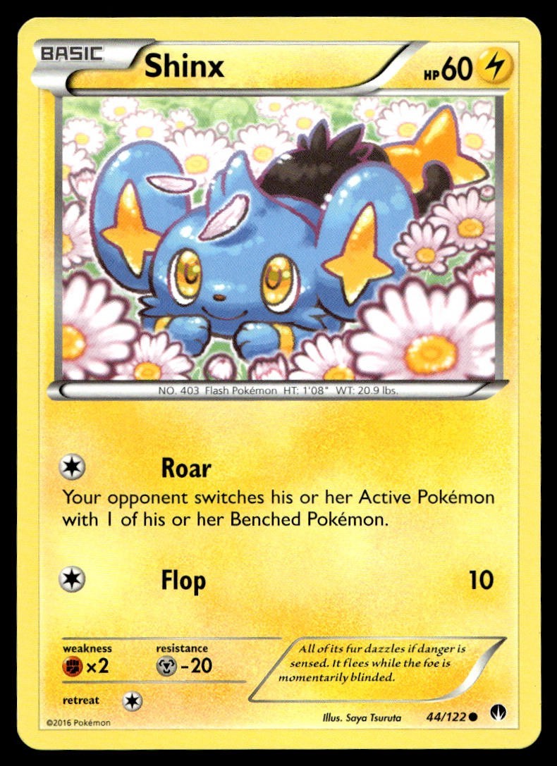 Shinx 44/122 Pokemon Card Breakpoint Common 60 HP Lightly Played KV