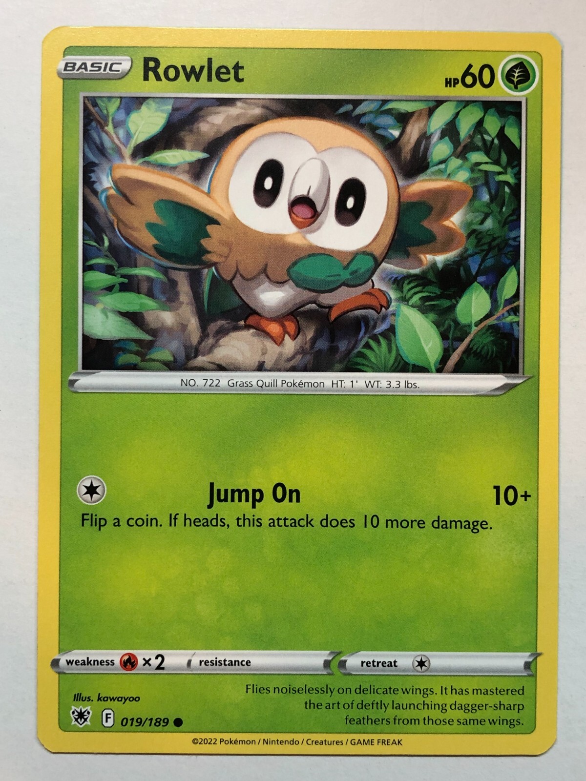 Pokemon Astral Radiance Rowlet 19/189 NM/M