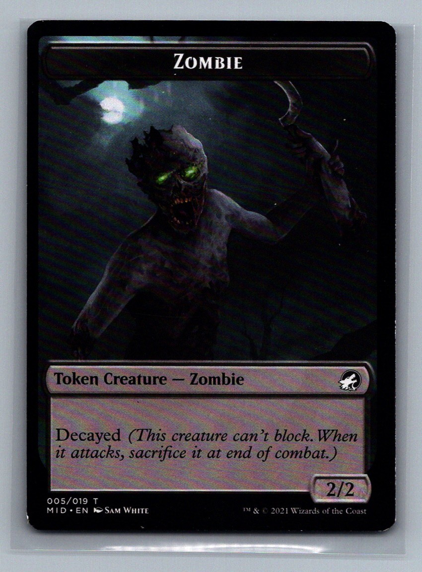 Zombie (005) Token #5 Innistrad: Midnight Hunt Magic: The Gathering MTG – NM