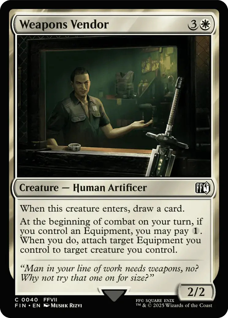 0040 Weapons Vendor FFVII FIN Final Fantasy MTG Card SHIPS NOW
