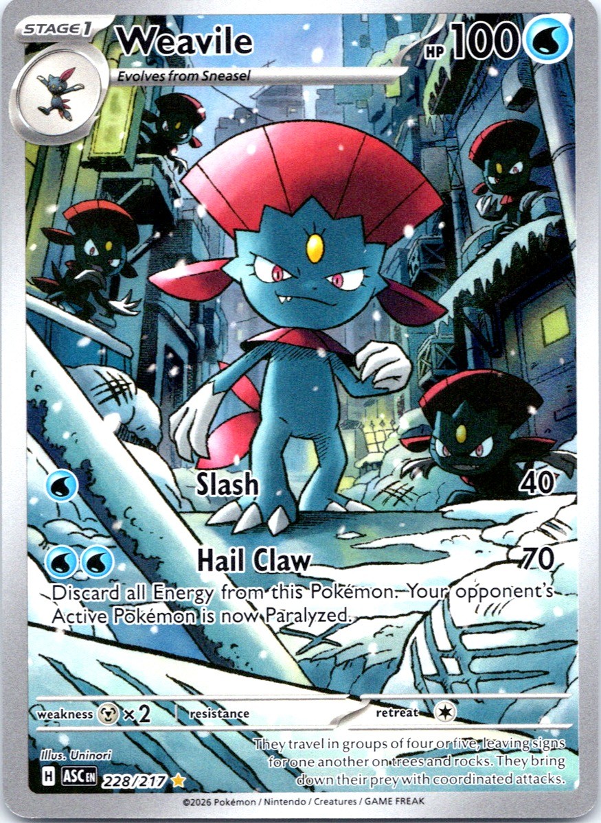 Weavile Holo Illustration Rare ME: Ascended Heroes 228/217 NM