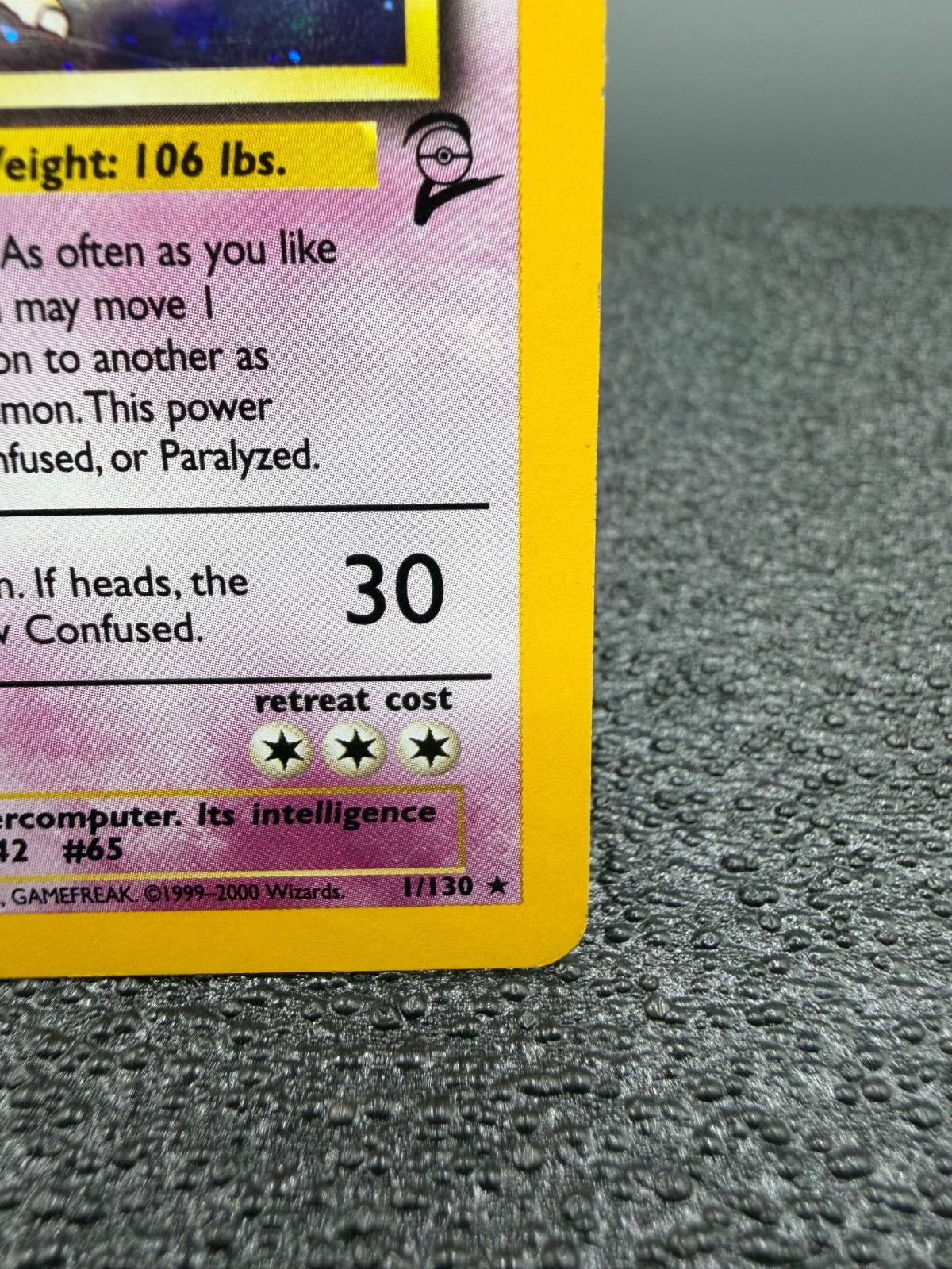 1999-2000 POKEMON Alakazam Base Set 2 1/130 Holo