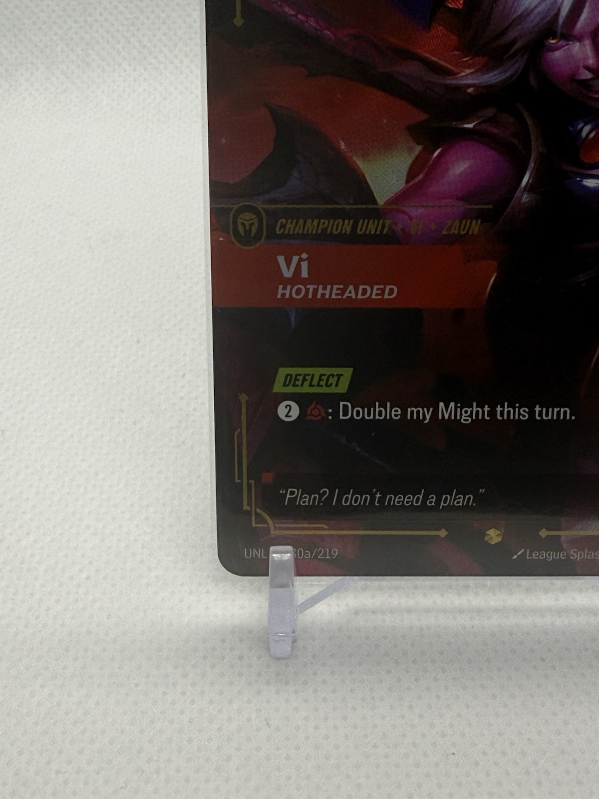 Vi – Hotheaded (Alternate Art) 030a/219 – Unleashed (UNL) Showcase Holo