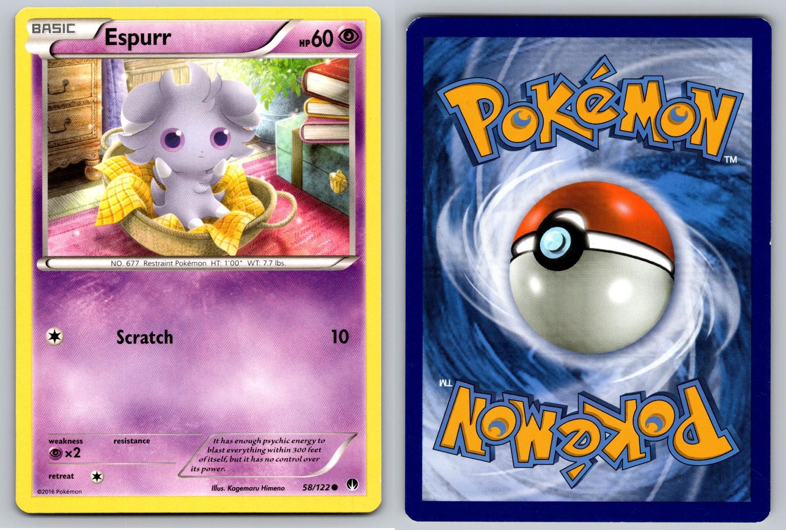 ESPURR 58/122 COMMON BREAKPOINT POKEMON NM/M