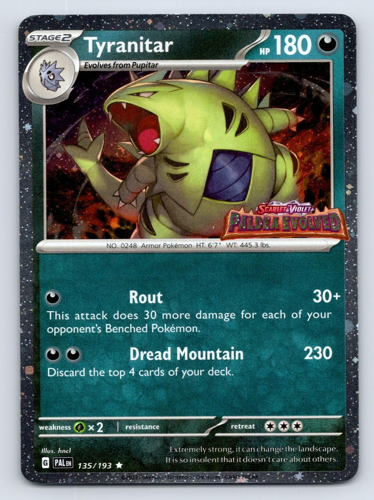Tyranitar (Paldea Evolved Stamp) 135/193 Holo Promo Pokemon NM