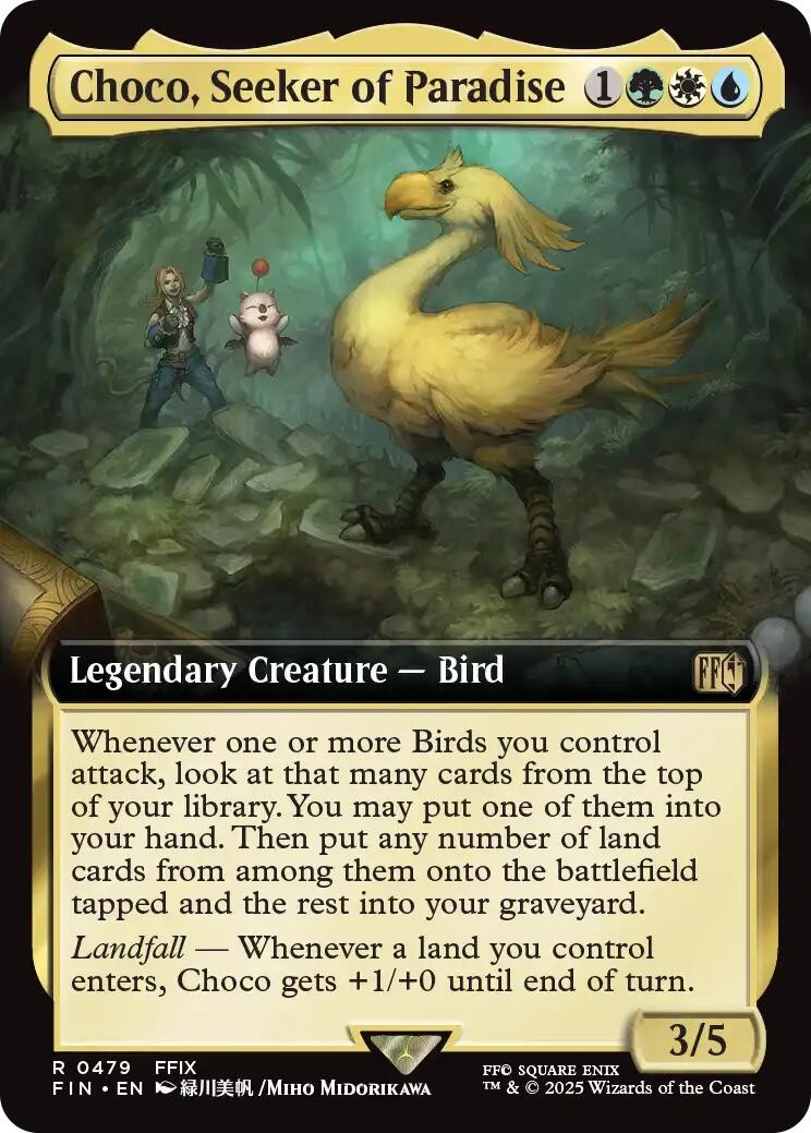 Choco, Seeker of Paradise (Extended Art) – MTG FIN 479 – NM