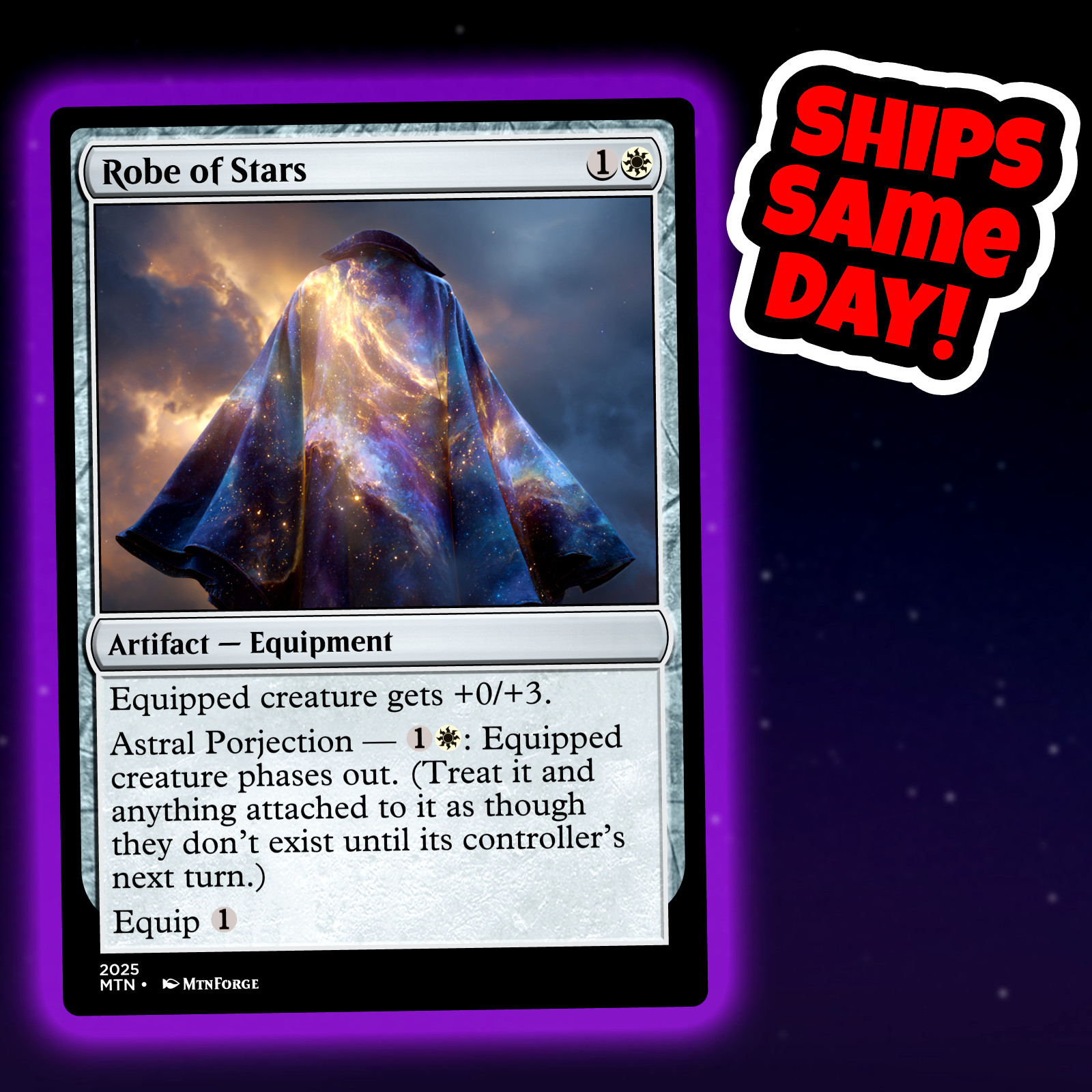 Robe Of Stars – Custom Art Magic: The Gathering Playtest Card – Commander EDH