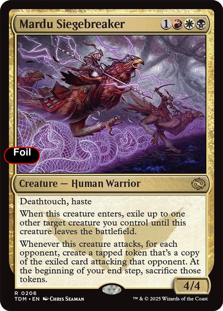 Foil Mardu Siegebreaker – 206 – NM – Tarkir: Dragonstorm
