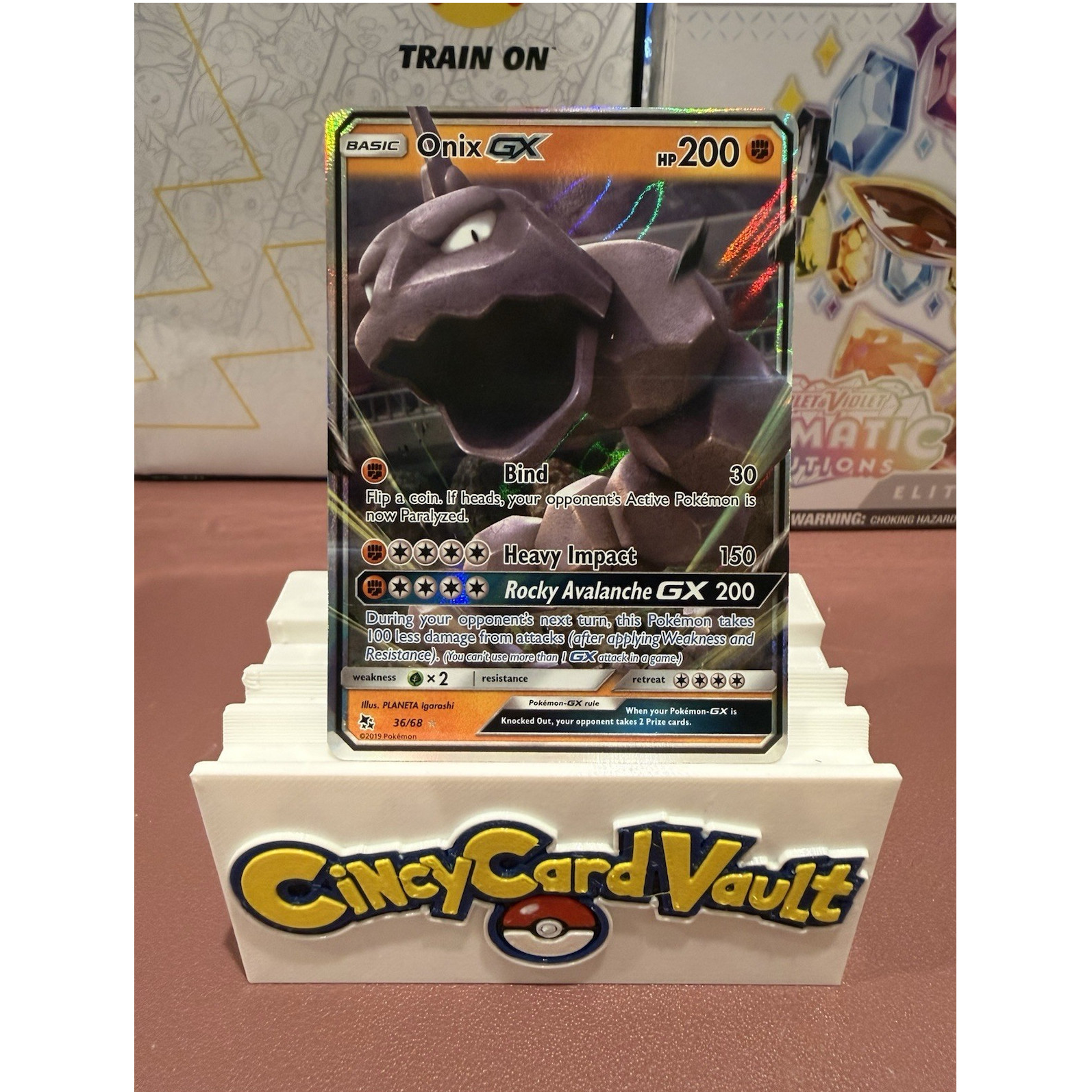 Pokémon TCG Onix GX 36/68 Hidden Fates Holo Ultra Rare Basic 200 HP EN