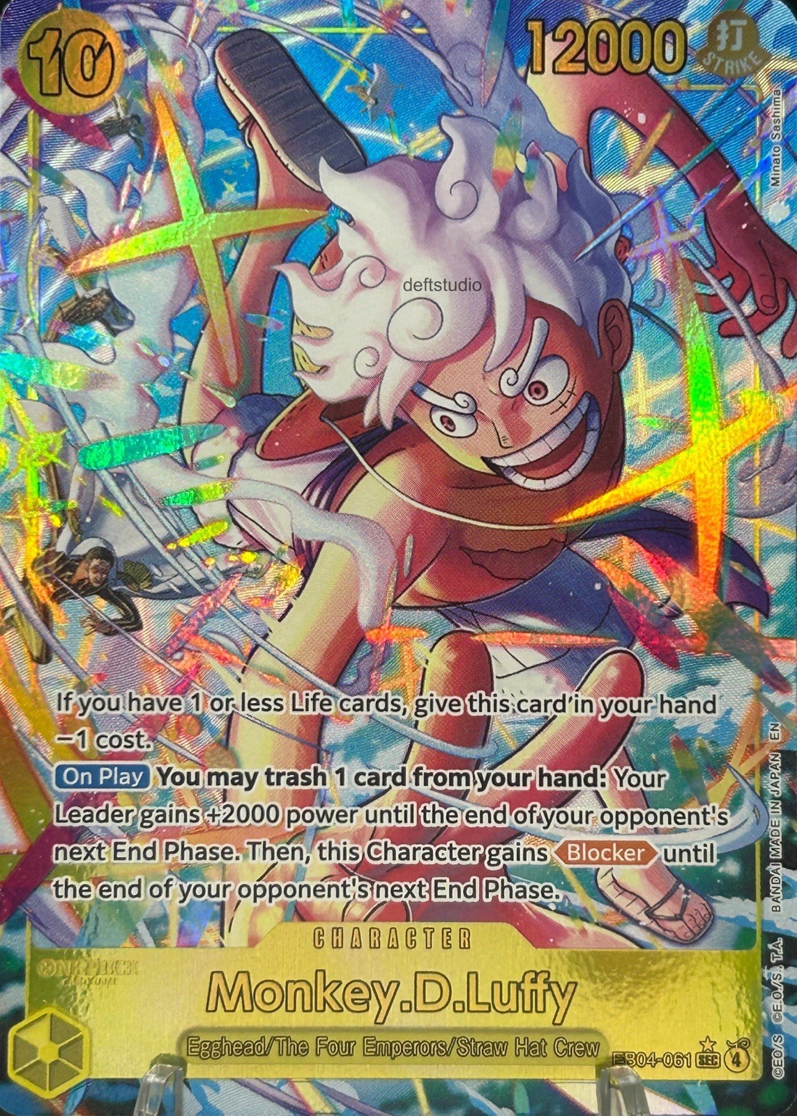 • Monkey.D.Luffy • EB04-061 Alt Art SEC Holo Kami’s Island One Piece TCG NM